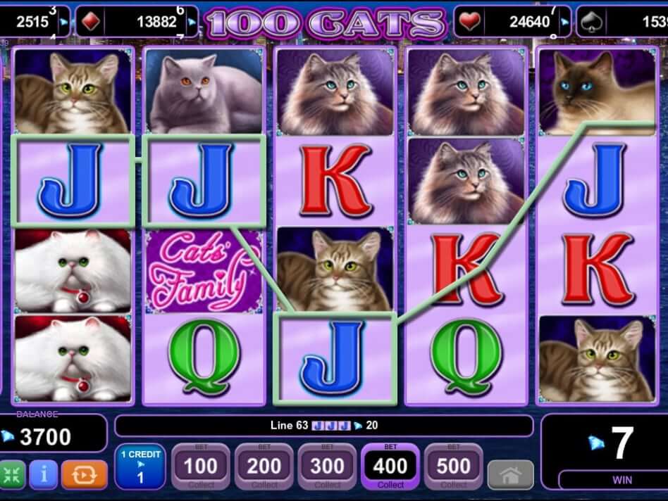 100 Cats Mängu protsess