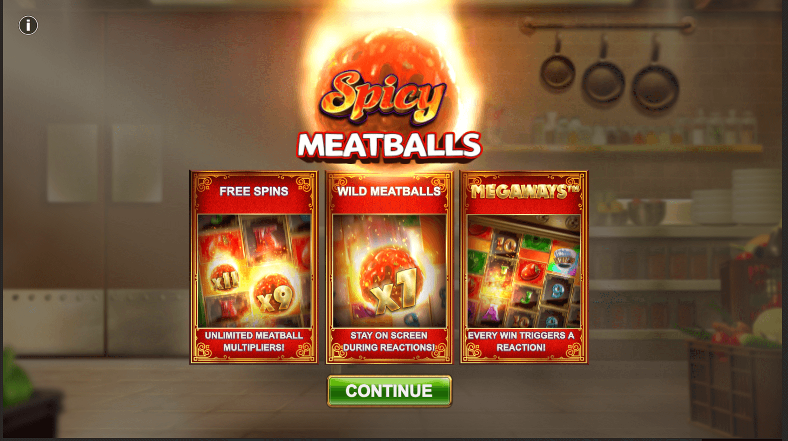 Spicy Meatballs Megaways Mängu protsess
