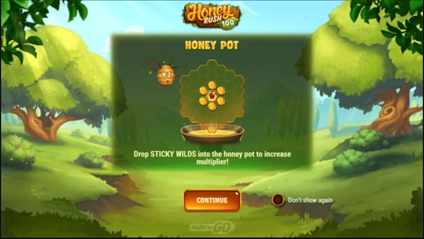 Honey Rush 100 Mängu protsess